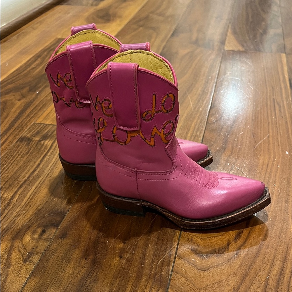Miron Crosby Kids Pink Cowgirl Boots
